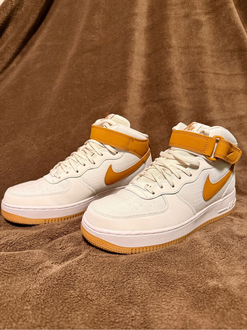 Nike Air Force 1 Mid ‘07 White/Desert Ochre/Burnt Orange, Women’s 9.5